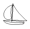 Sailboat -- 100% size