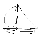 Sailboat -- 150% size