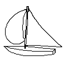 Sailboat -- 250% size